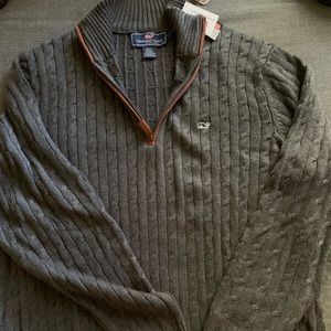 NWT✨ Men’s Vineyard Vines L Cable Knit Sweater